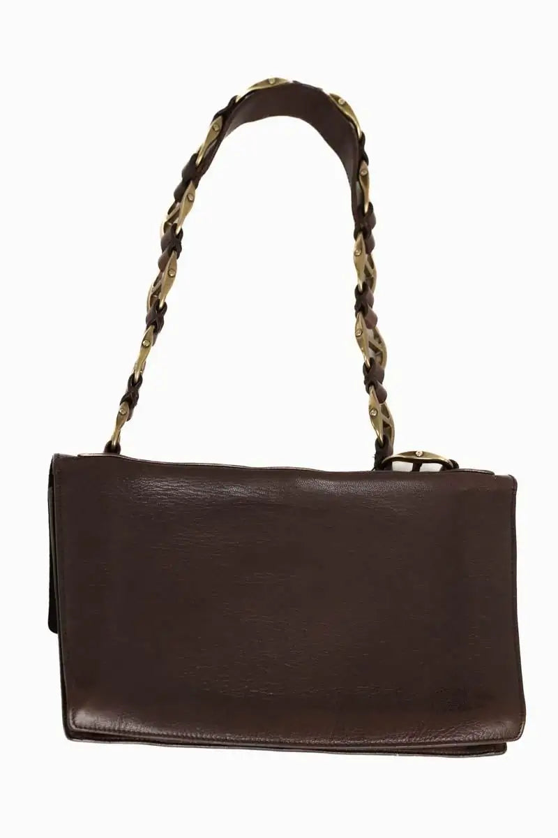 Sac porté épaule Yves Saint Laurent Marron en Cuir