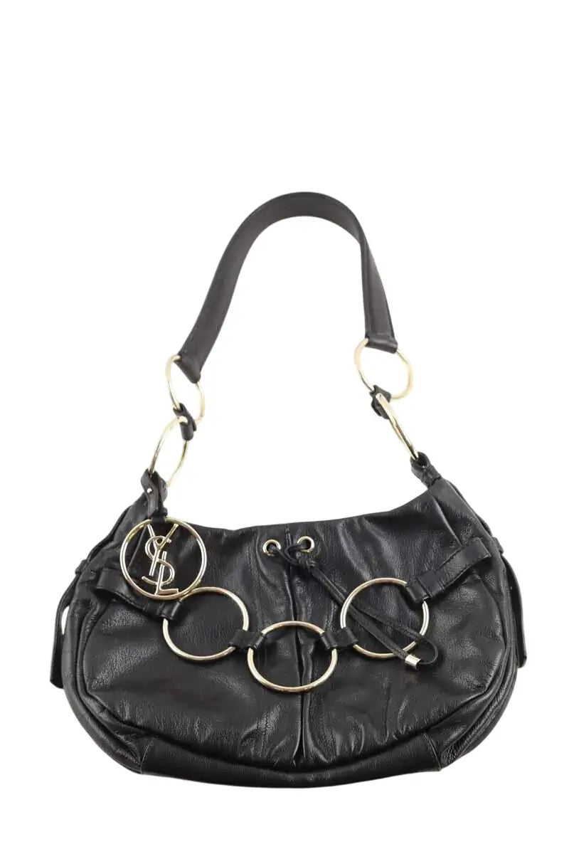 Sac porté épaule Yves Saint Laurent saharienne Noir en Cuir - Seconde Main