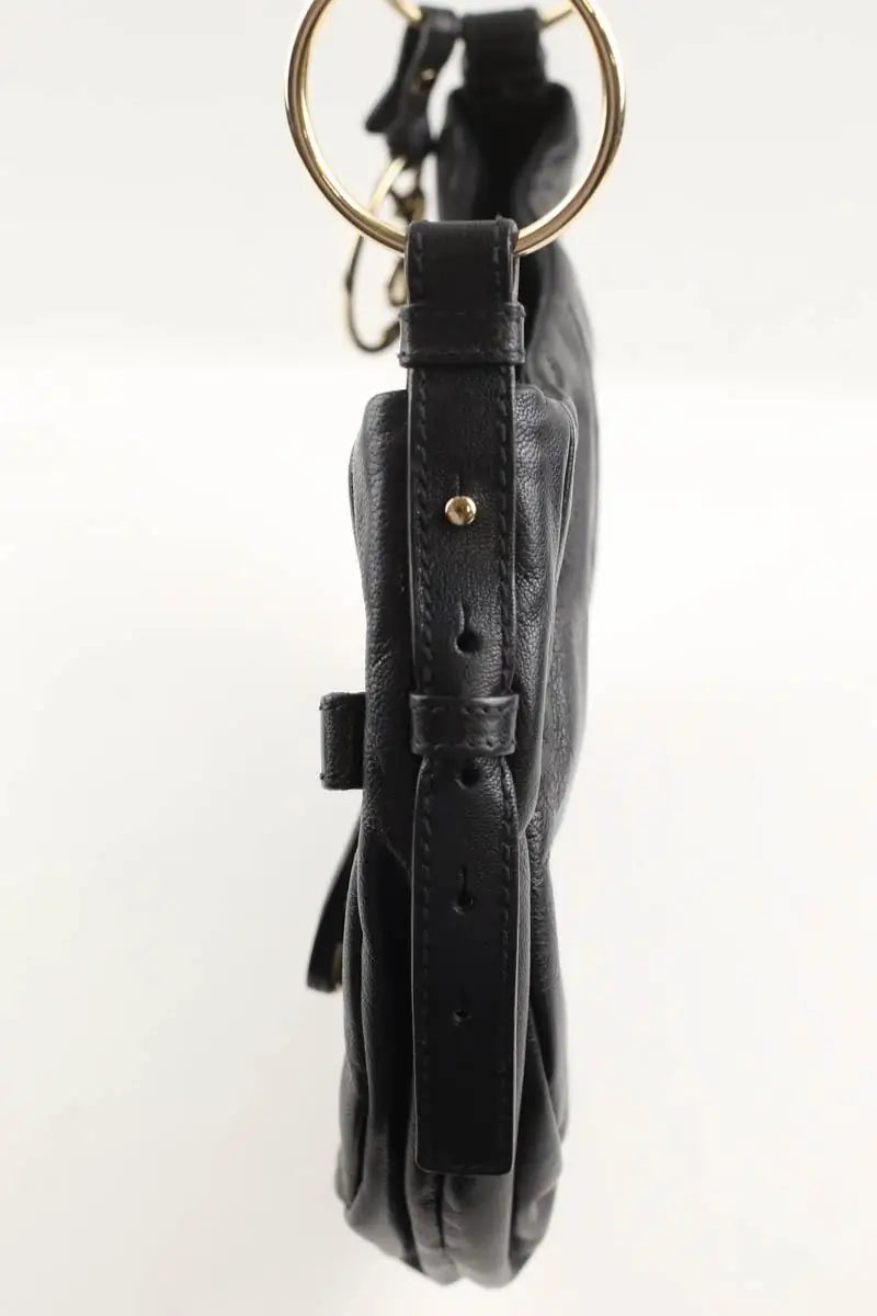 Sac porté épaule Yves Saint Laurent saharienne Noir en Cuir