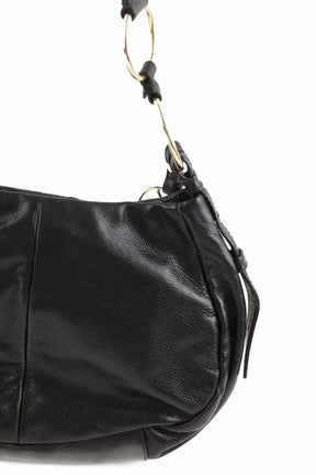 Sac porté épaule Yves Saint Laurent saharienne Noir en Cuir