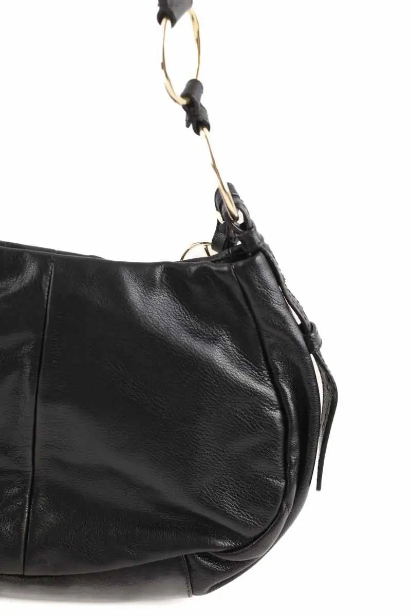Sac porté épaule Yves Saint Laurent saharienne Noir en Cuir