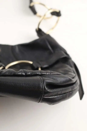 Sac porté épaule Yves Saint Laurent saharienne Noir en Cuir