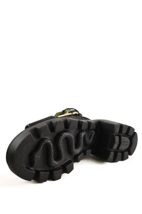 Sandales à talons Gucci Spartiates Noir en Tissu