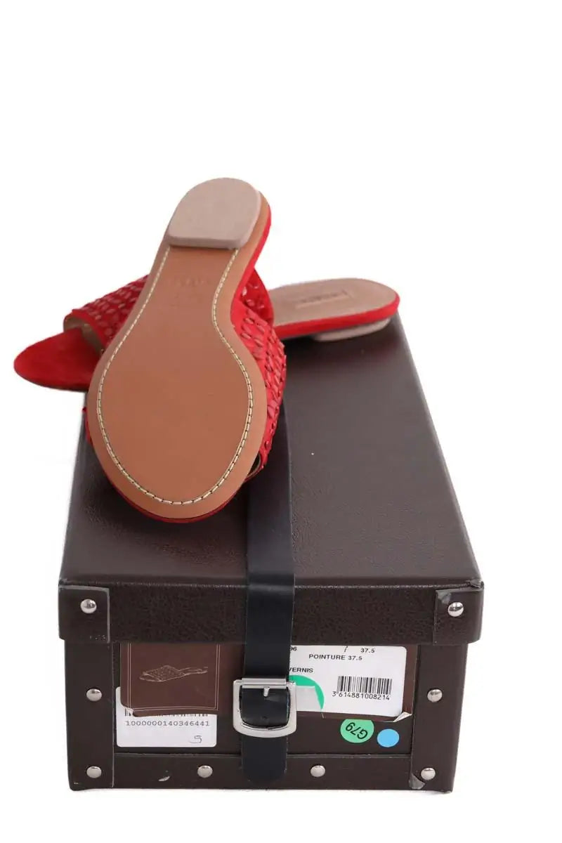 Sandales Alaïa Rouge en Cuir