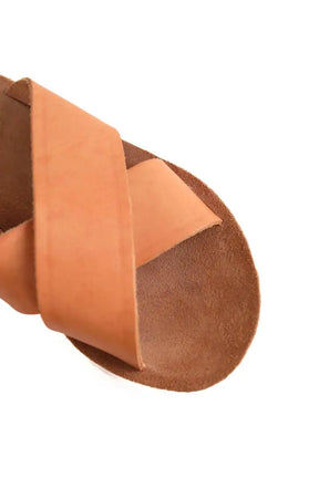 Sandales Ancient Greek Sandals Camel en Cuir