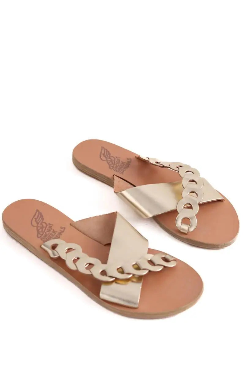 Sandales Ancient Greek Sandals Doré en Cuir