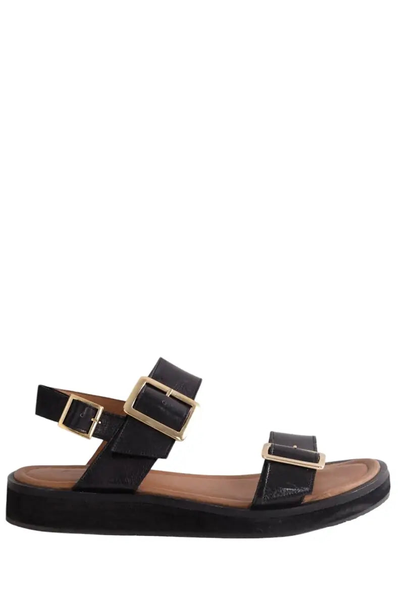 Sandales Anthology Paris Noir en Cuir, taille 40 - Seconde Main