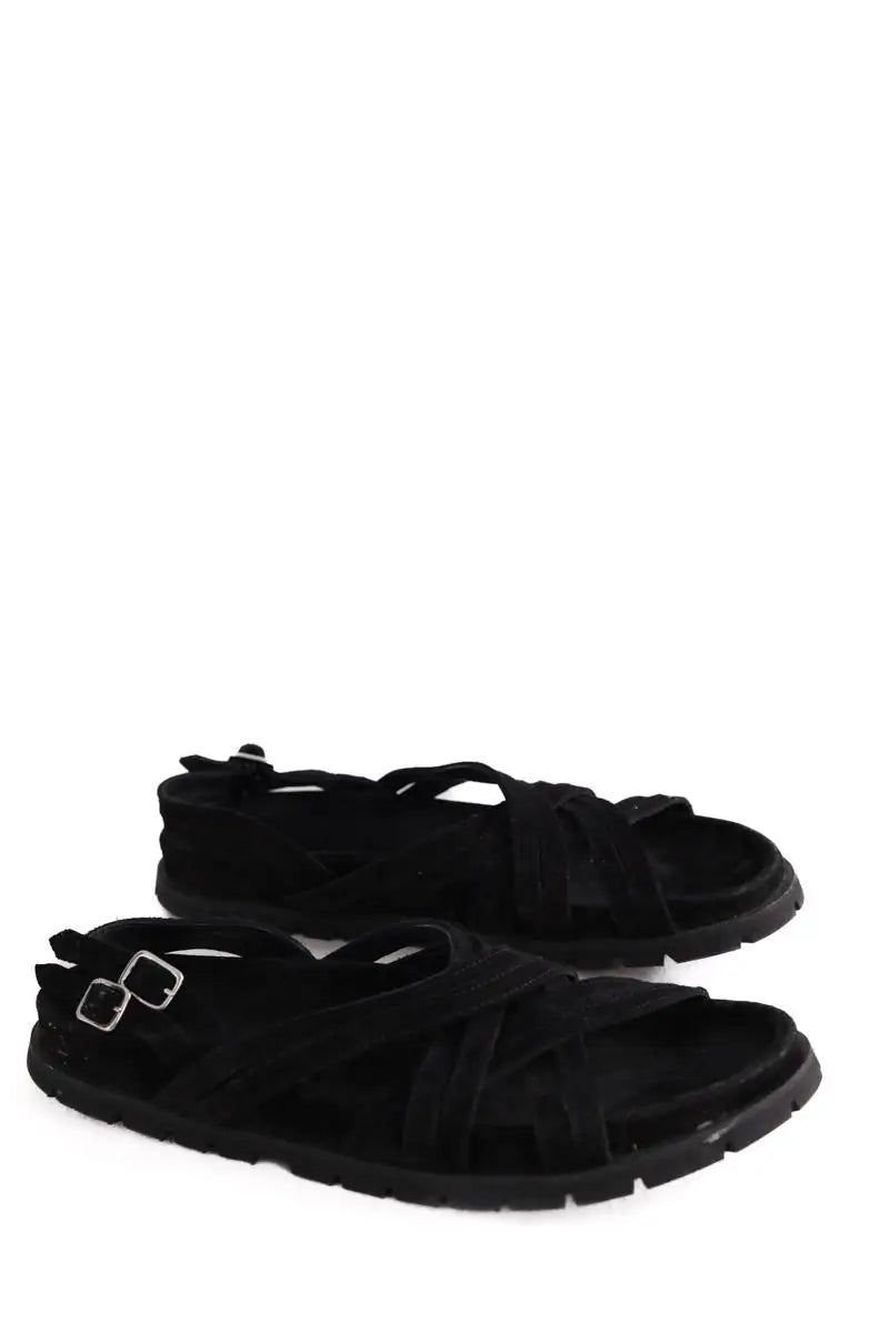 Sandales APC Noir en Daim