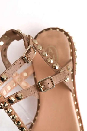 Sandales Ash Plates precious studs Beige en Cuir
