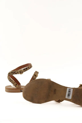 Sandales Balzac Beige en Cuir