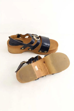 Sandales Balzac Lysia Bleu en Cuir