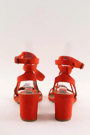 Sandales Ba&Sh Rouge en Cuir