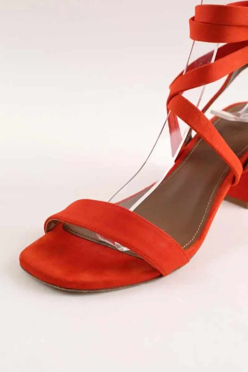 Sandales Ba&Sh Rouge en Cuir