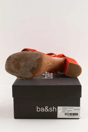 Sandales Ba&Sh Rouge en Cuir