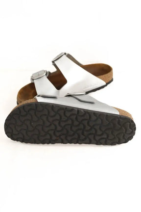 Sandales Birkenstock Argent en Cuir