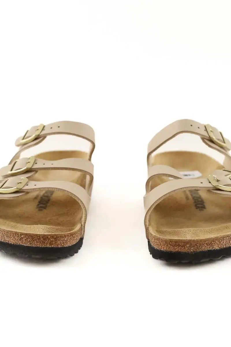 Sandales Birkenstock Beige en Cuir