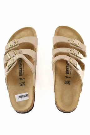 Sandales Birkenstock Beige en Cuir