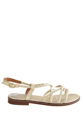 Sandales bobbies Doré en Cuir, taille 39 - Seconde Main