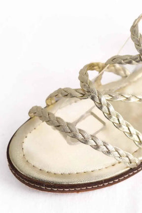 Sandales bobbies Doré en Cuir