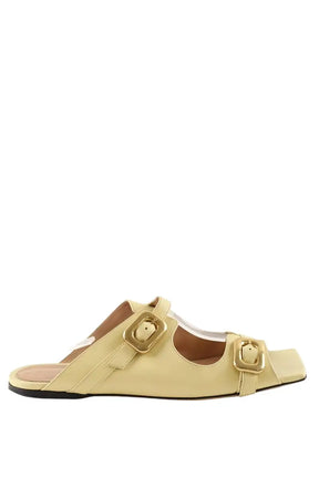 Sandales Bottega Veneta Jaune en Cuir, taille 42 - Seconde Main