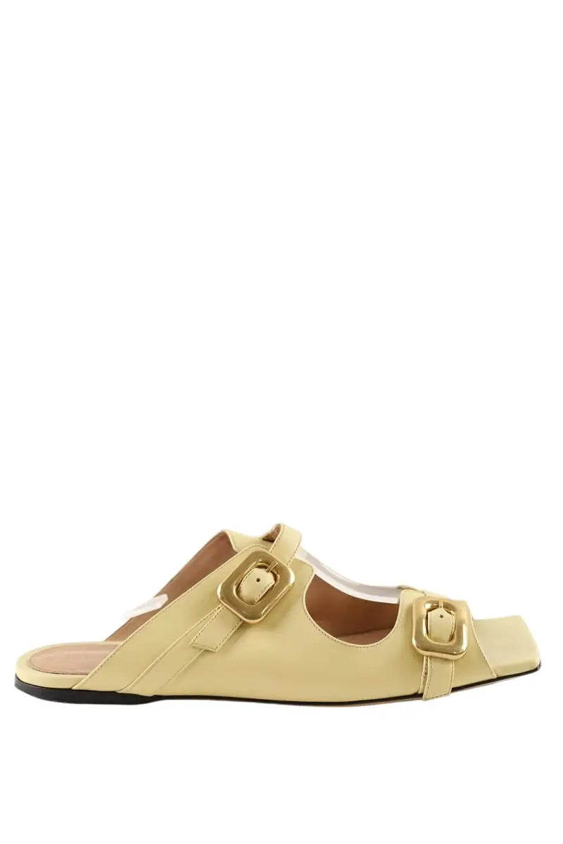 Sandales Bottega Veneta Jaune en Cuir, taille 42 - Seconde Main