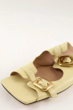 Sandales Bottega Veneta Jaune en Cuir