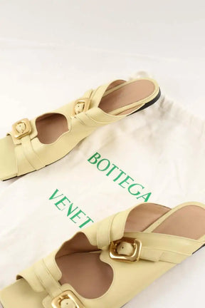 Sandales Bottega Veneta Jaune en Cuir