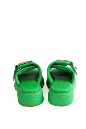 Sandales Bottega Veneta Vert en Tissu