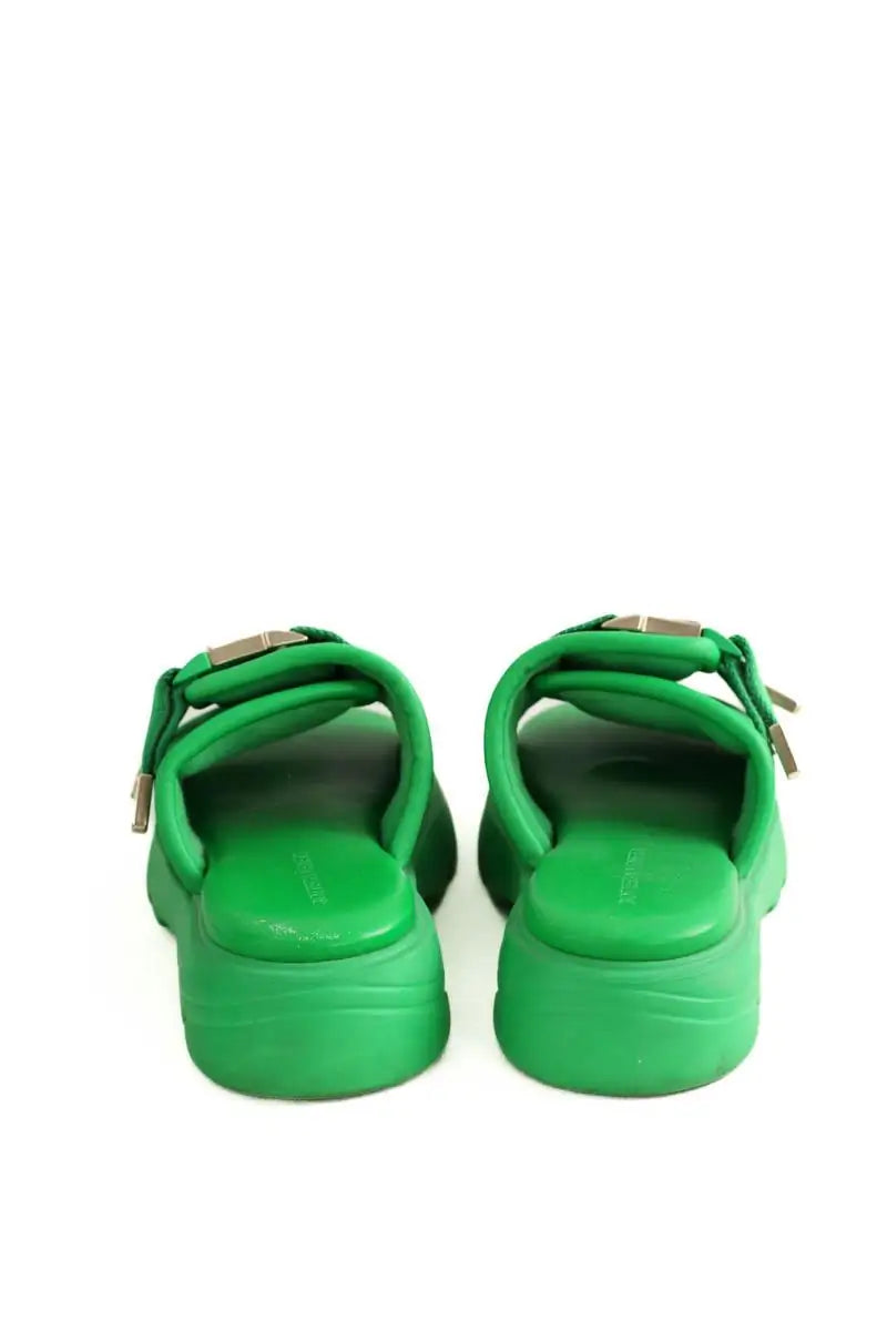 Sandales Bottega Veneta Vert en Tissu