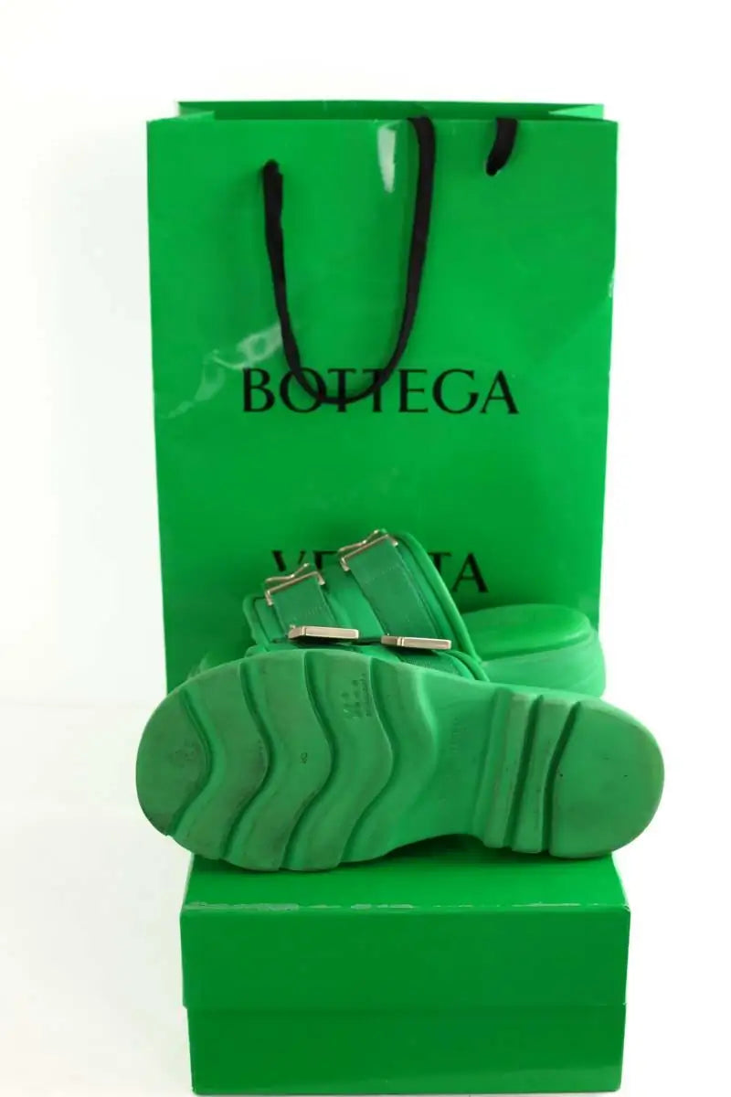 Sandales Bottega Veneta Vert en Tissu