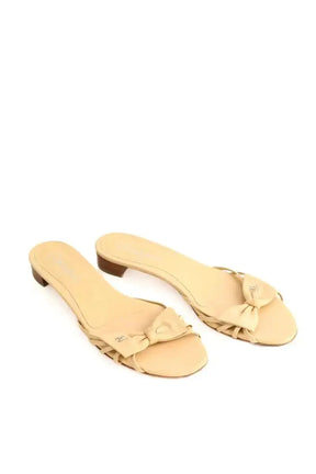 Sandales Chanel Beige en Cuir