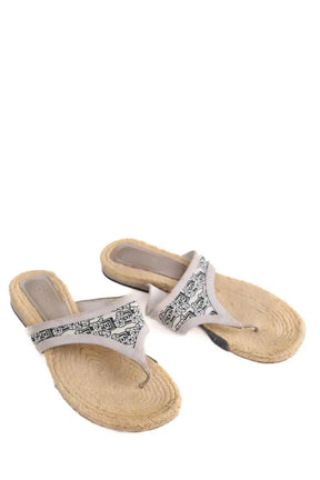 Sandales Chanel Beige en Tissu