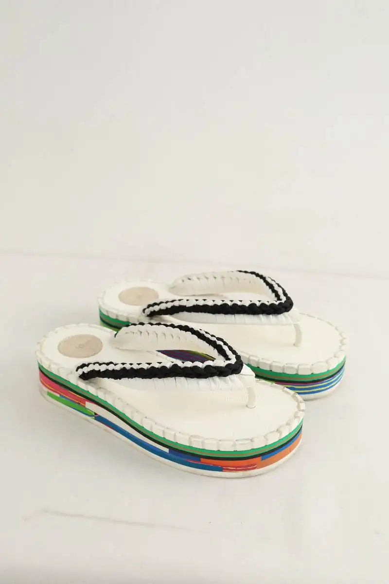 Sandales Chloé Blanc en Tissu