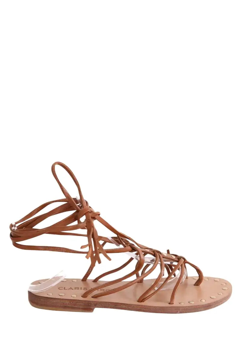 Sandales Claris Virot Marron en Cuir, taille 39 - Seconde Main