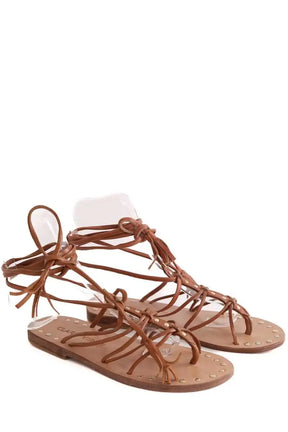 Sandales Claris Virot Marron en Cuir