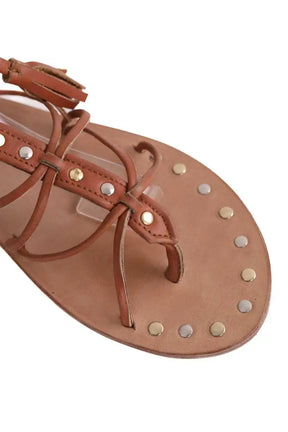 Sandales Claris Virot Marron en Cuir