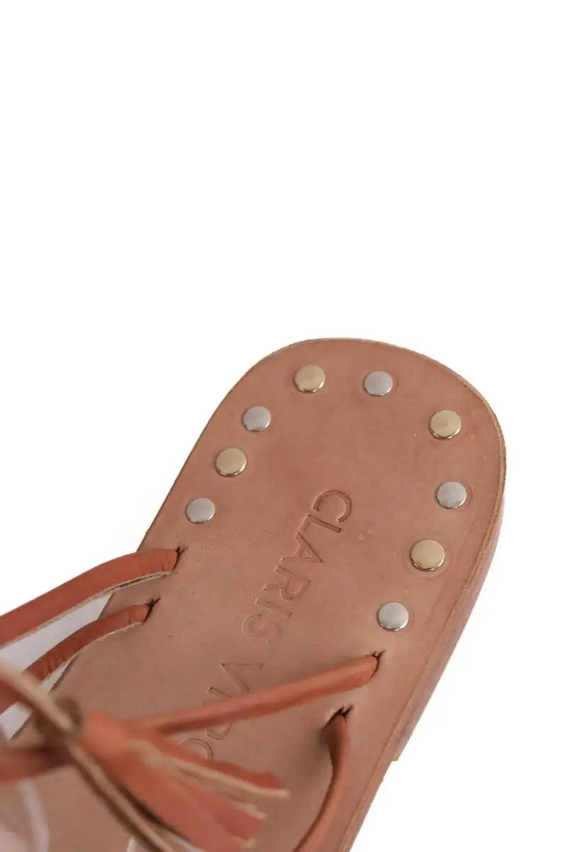 Sandales Claris Virot Marron en Cuir