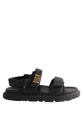 Sandales Dior DiorAct Noir en Cuir, taille 37 - Seconde Main