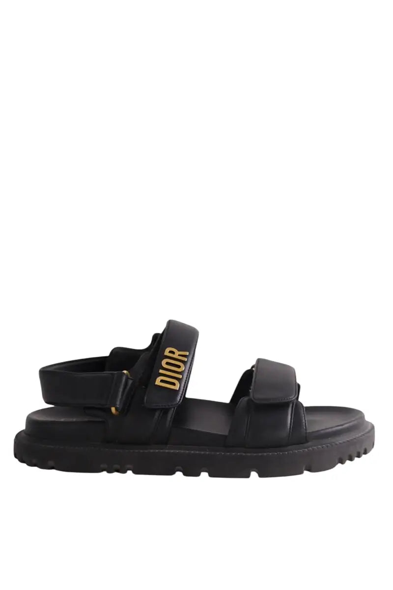 Sandales Dior DiorAct Noir en Cuir, taille 37 - Seconde Main