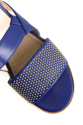 Sandales Elie Saab Bleu en Cuir