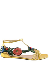 Sandales Gucci Doré en Cuir, taille 41 - Seconde Main