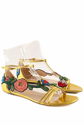 Sandales Gucci Doré en Cuir
