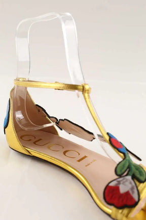 Sandales Gucci Doré en Cuir