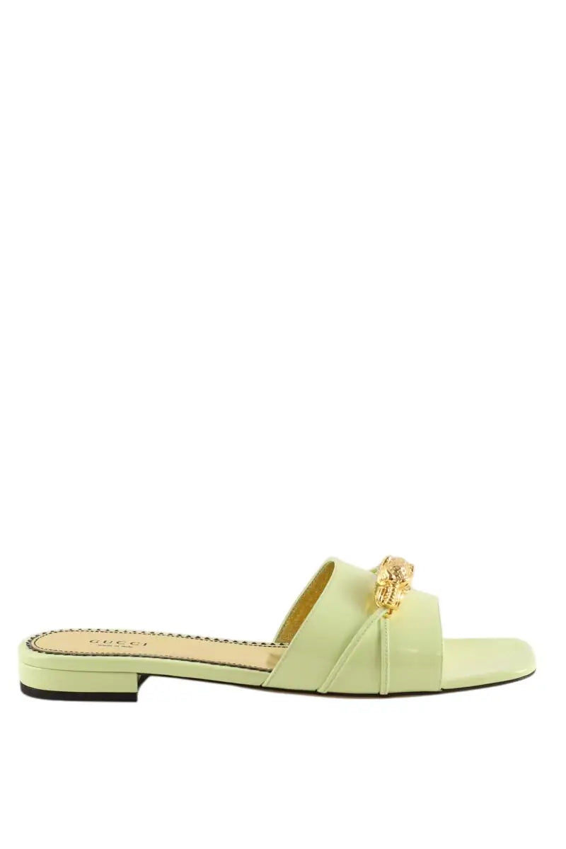 Sandales Gucci Turquoise en Cuir, taille 41 - Seconde Main