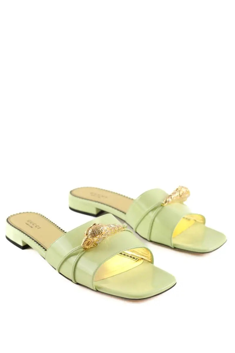 Sandales Gucci Turquoise en Cuir