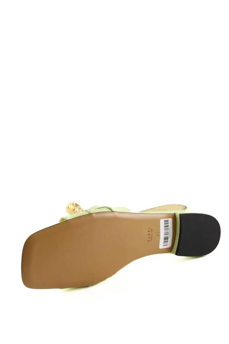 Sandales Gucci Turquoise en Cuir