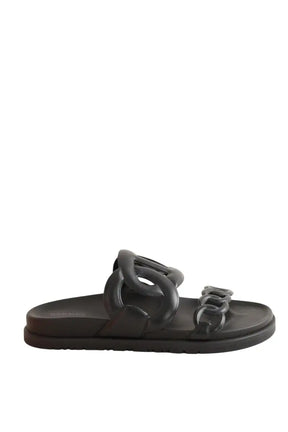 Sandales Hermès Extra Noir en Cuir, taille 36 - Seconde Main