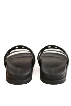 Sandales Hermès Extra Noir en Cuir