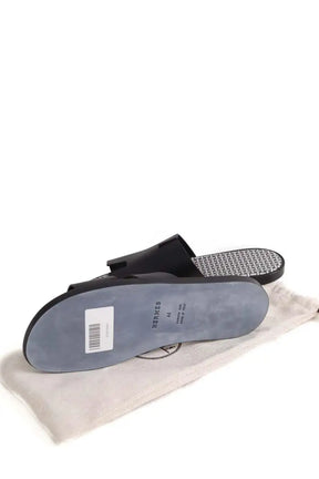 Sandales Hermès Izmir Noir en Cuir
