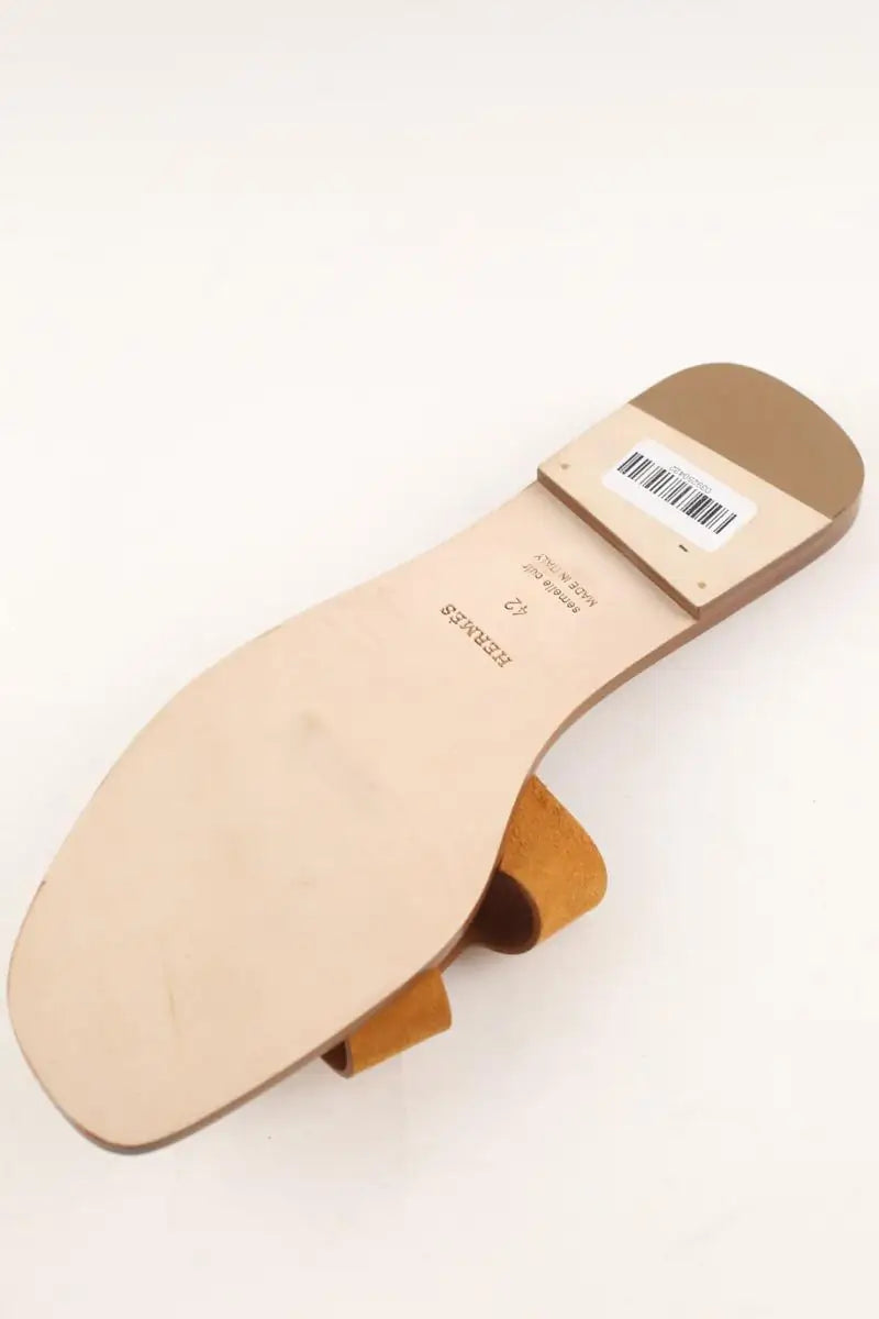 Sandales Hermès Oran Camel en Cuir